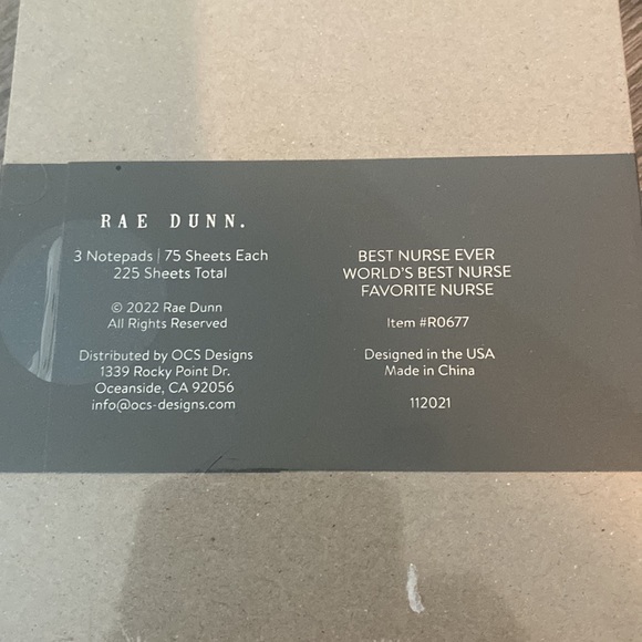 New with tag three note pads by Rae Dunn - Picture 3 of 3